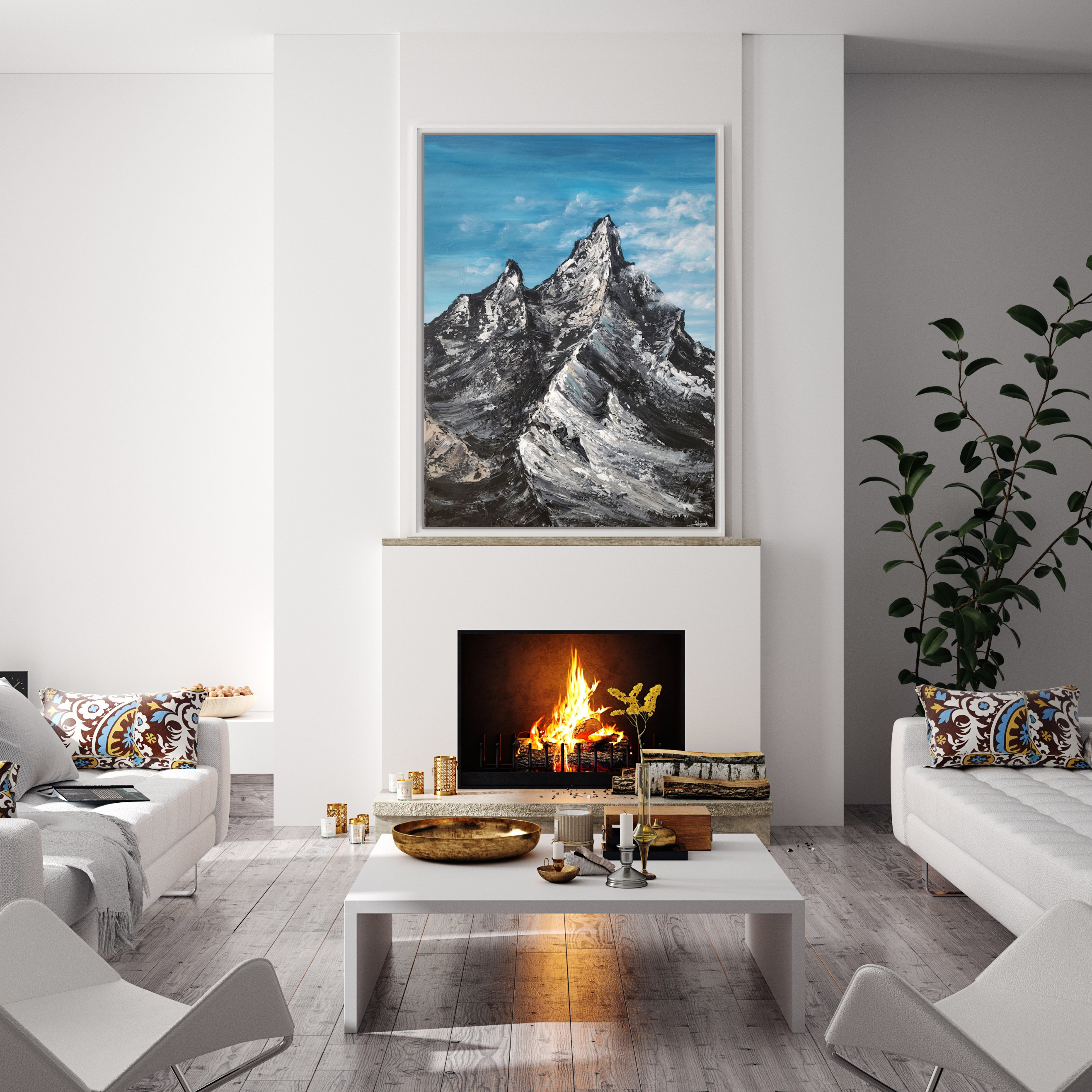 featured, Nowoczesny, Obraz do salonu, Obraz do jadalni, Ręcznie malowany, Obraz Tatry, Obraz góry