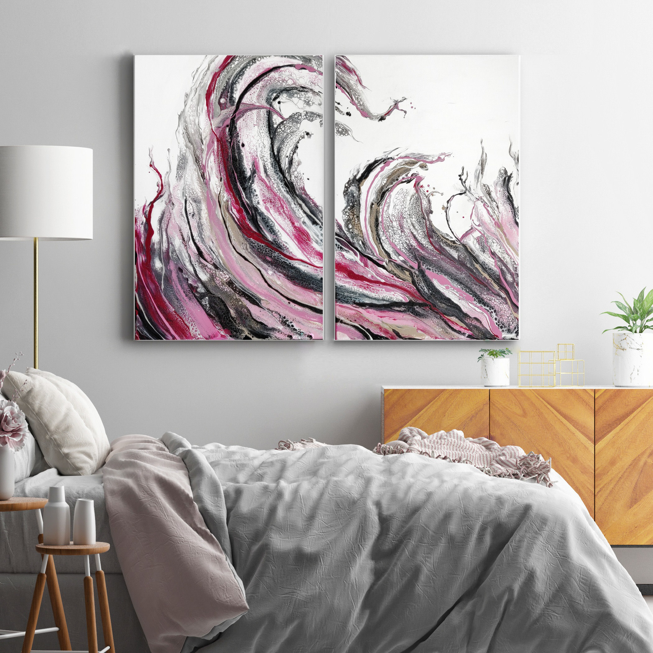 Acrylic pour painting, Farby akrylowe, Płótno bawełniane, Canvas, Ręcznie malowany, Nowoczesny, Abstrakcja, Ekspresja, Abstrakcyjne, Bogata kolorystyka, Unikatowy