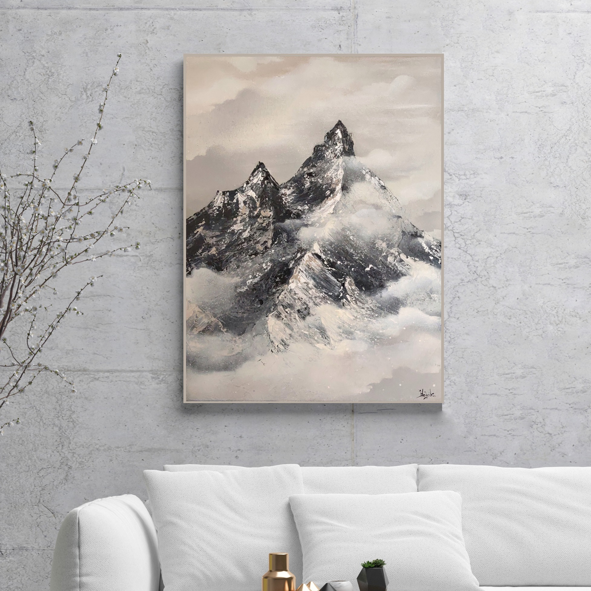 featured, Nowoczesny, Obraz do salonu, Obraz do jadalni, Ręcznie malowany, Obraz Tatry, Obraz góry, Dostępny