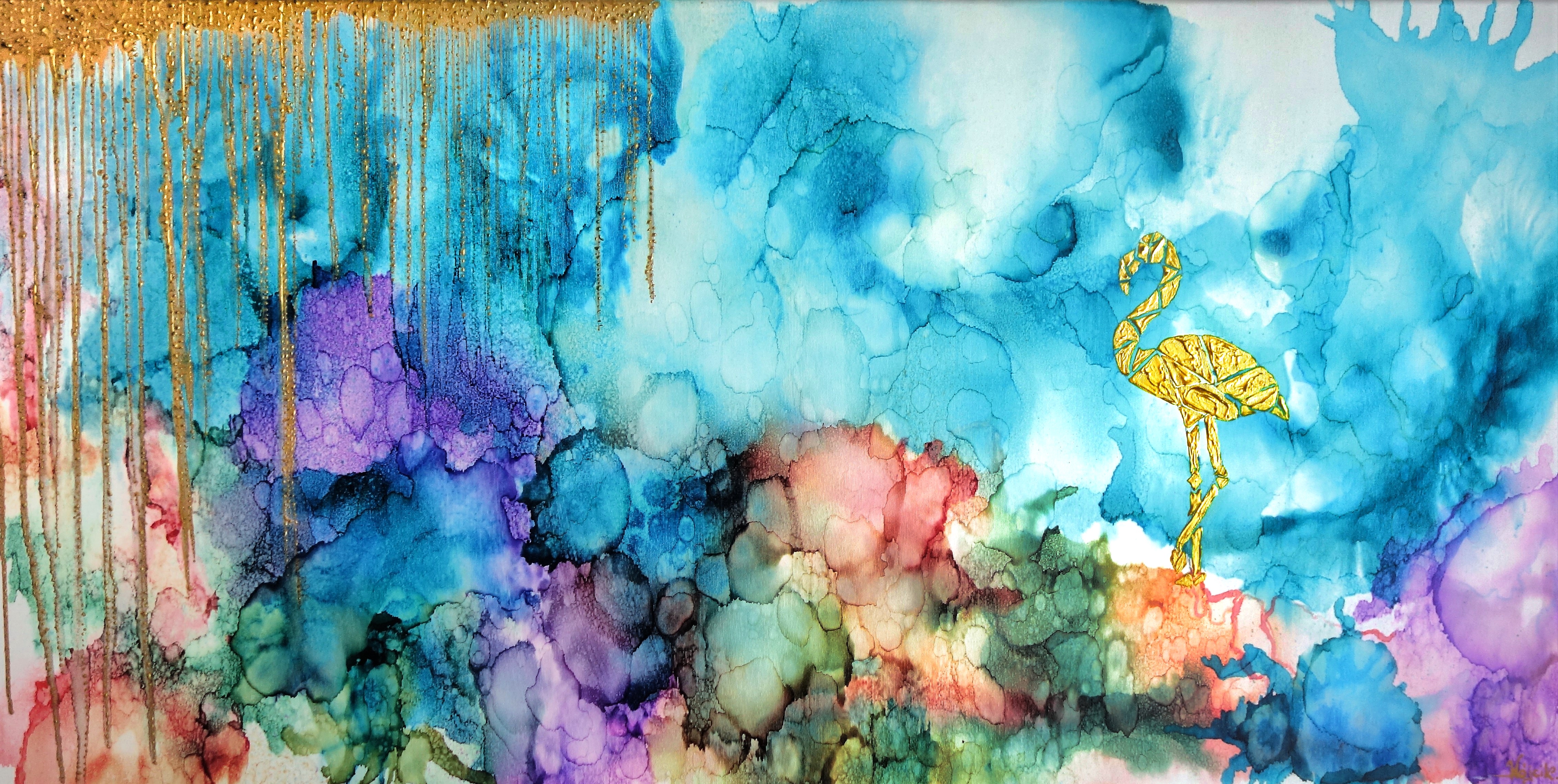 Flaming w tęczowej mgle