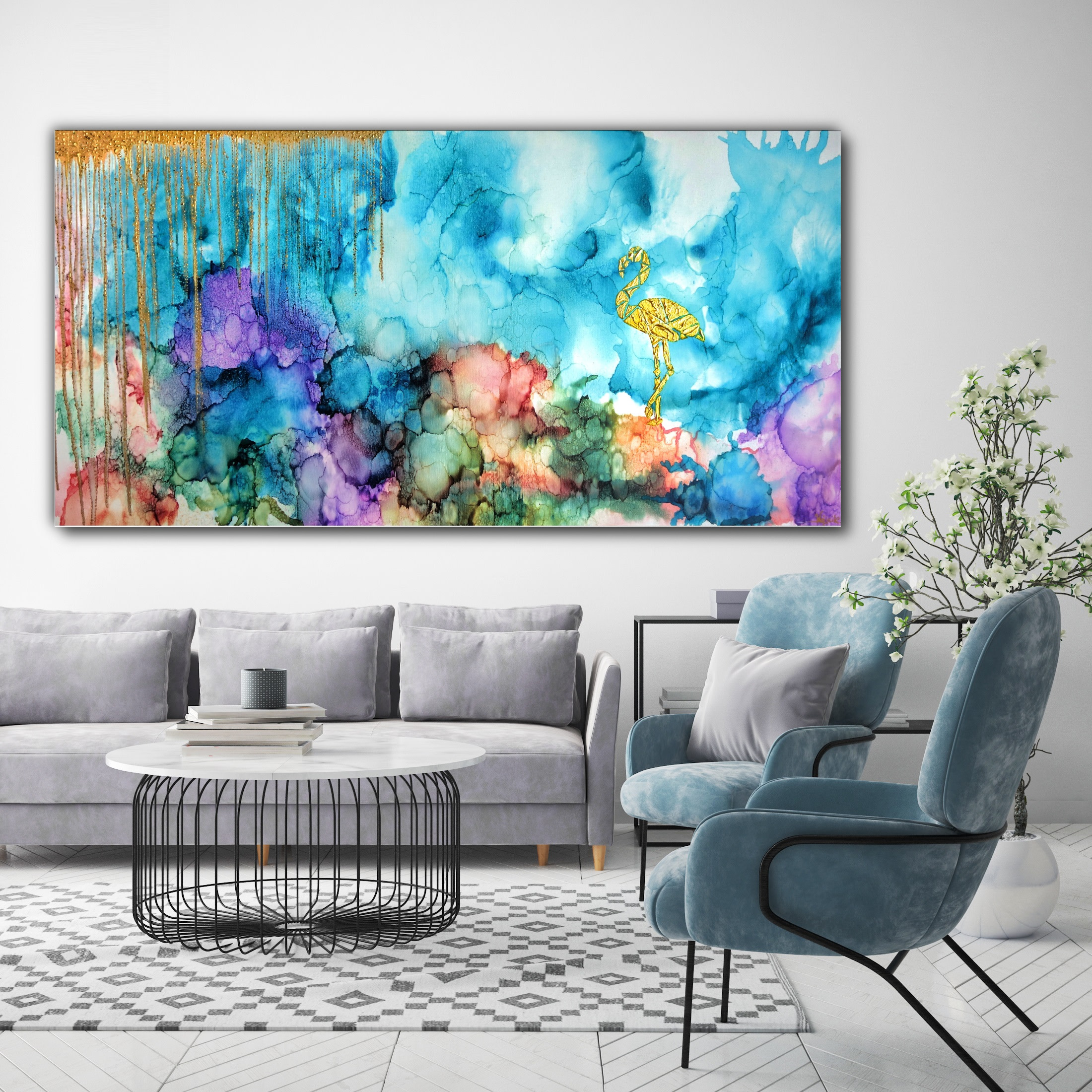 Flaming w tęczowej mgle