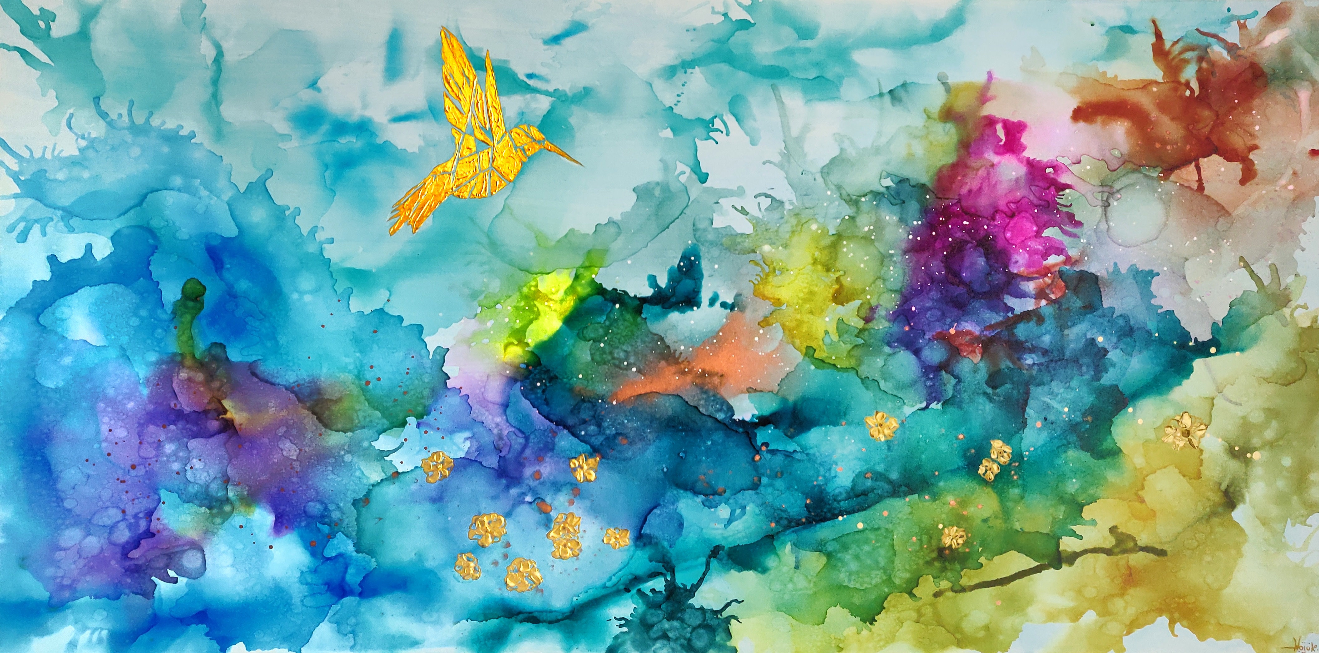 Koliber w tęczowej mgle III