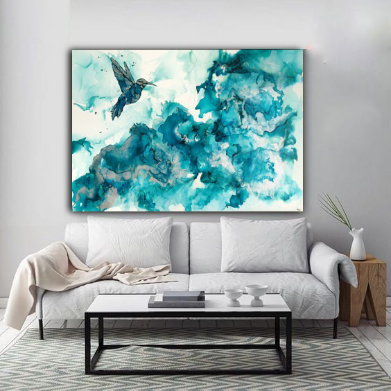 Koliber w turkusowej mgle