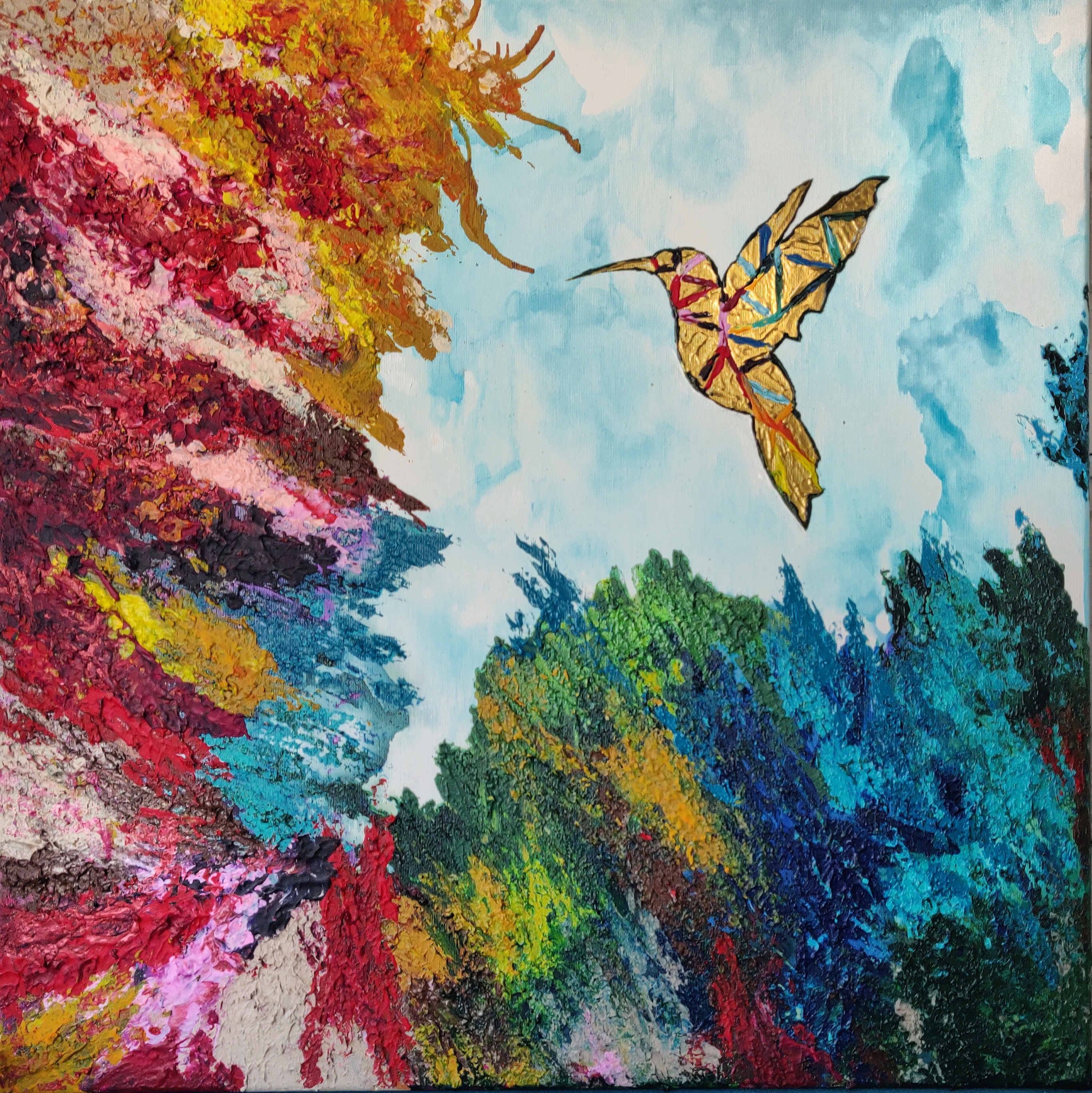 Koliber w tęczowej skale