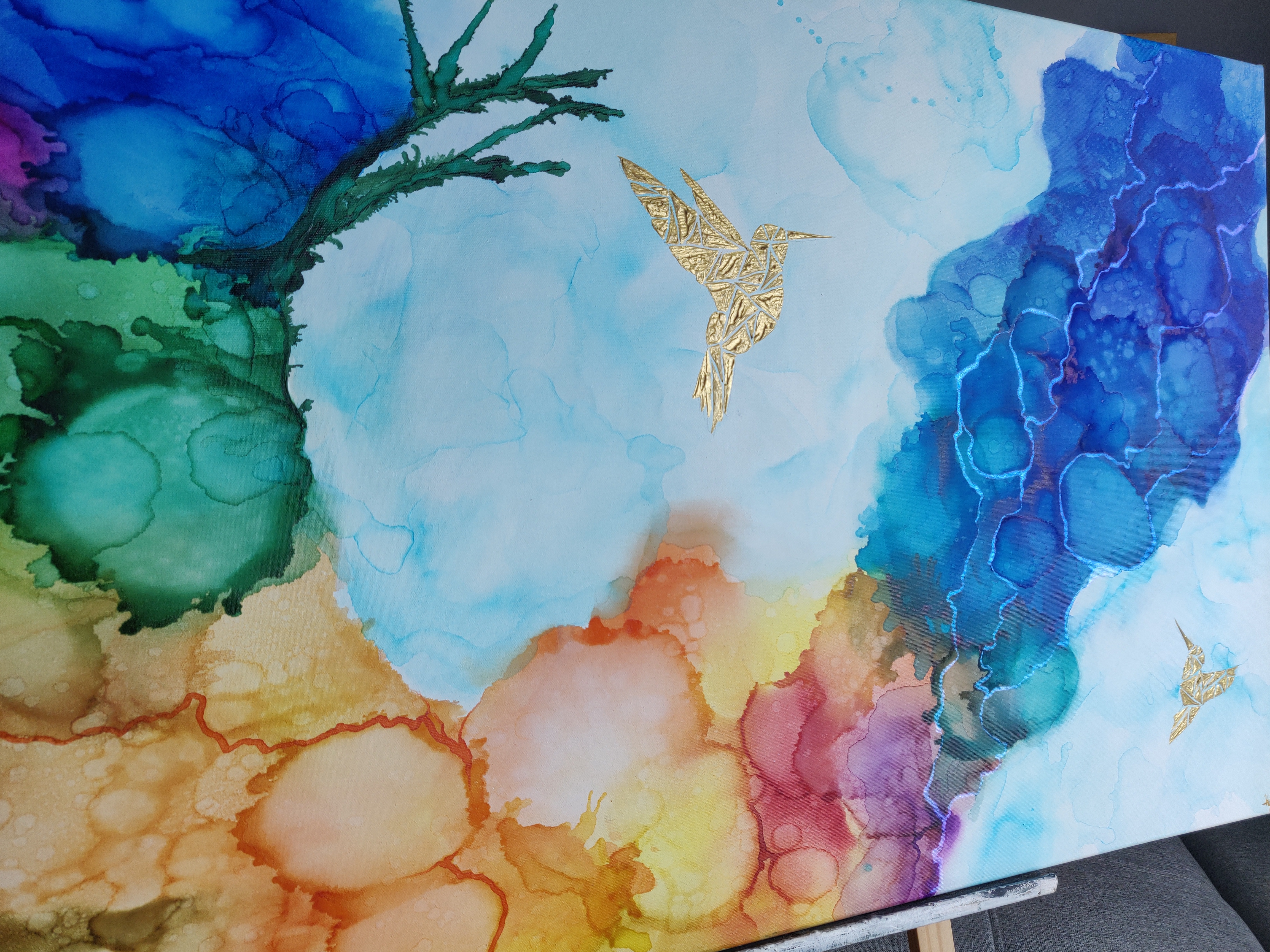 Kolibry w tęczowej mgle VI