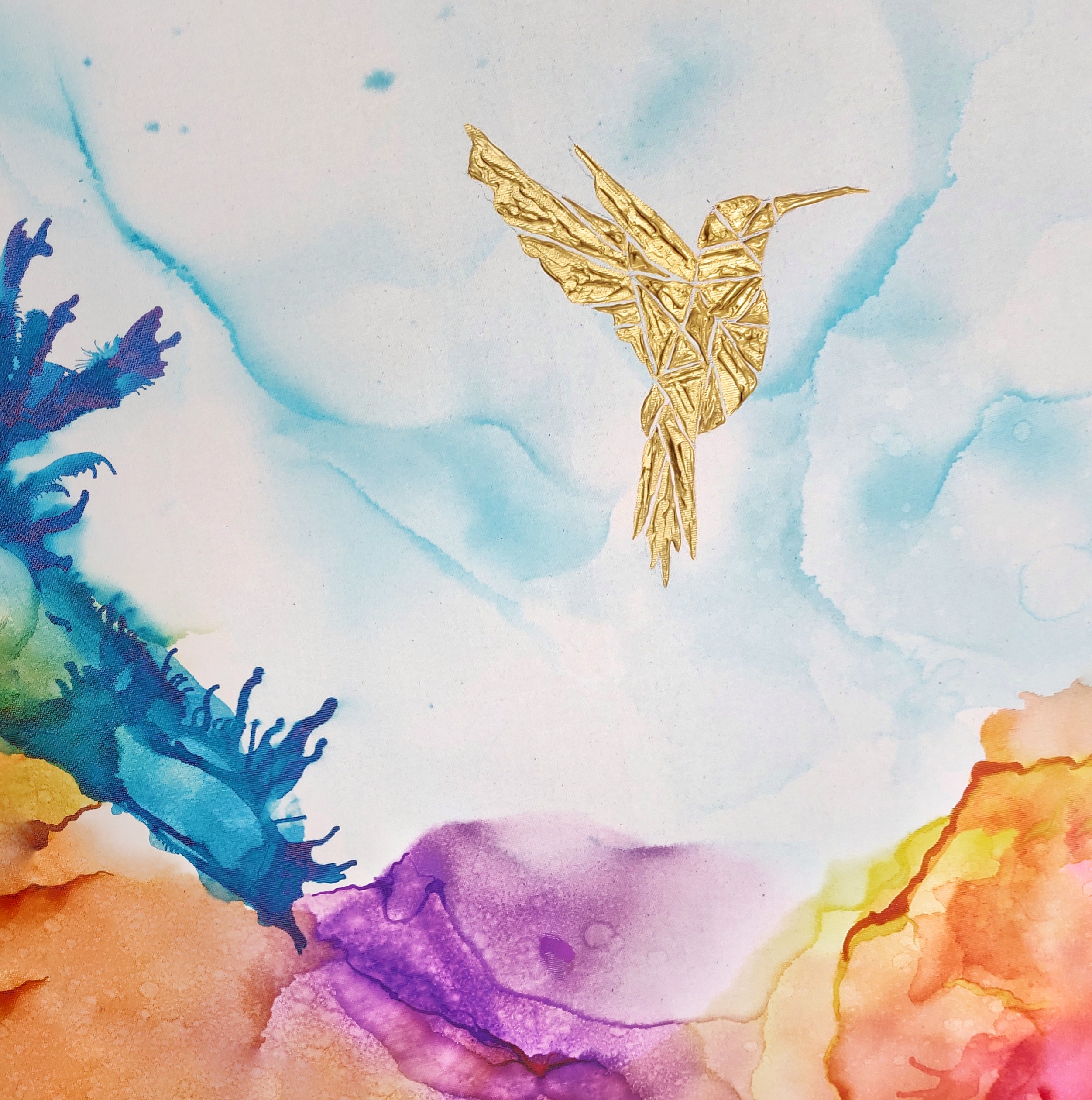 Kolibry w tęczowej mgle VII