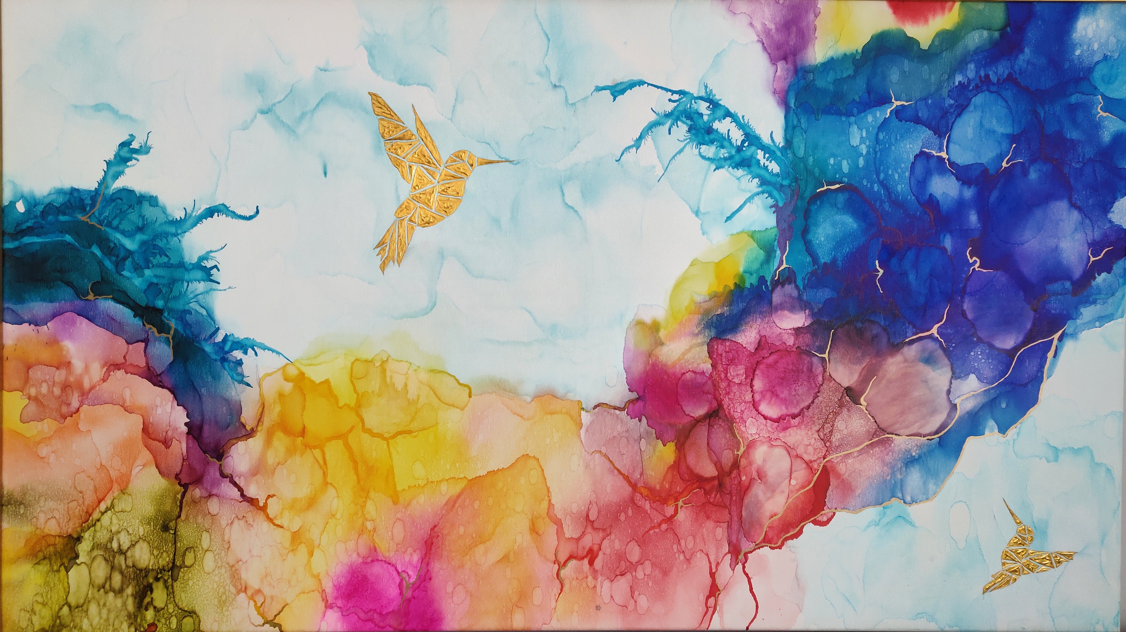 Kolibry w tęczowej mgle IX