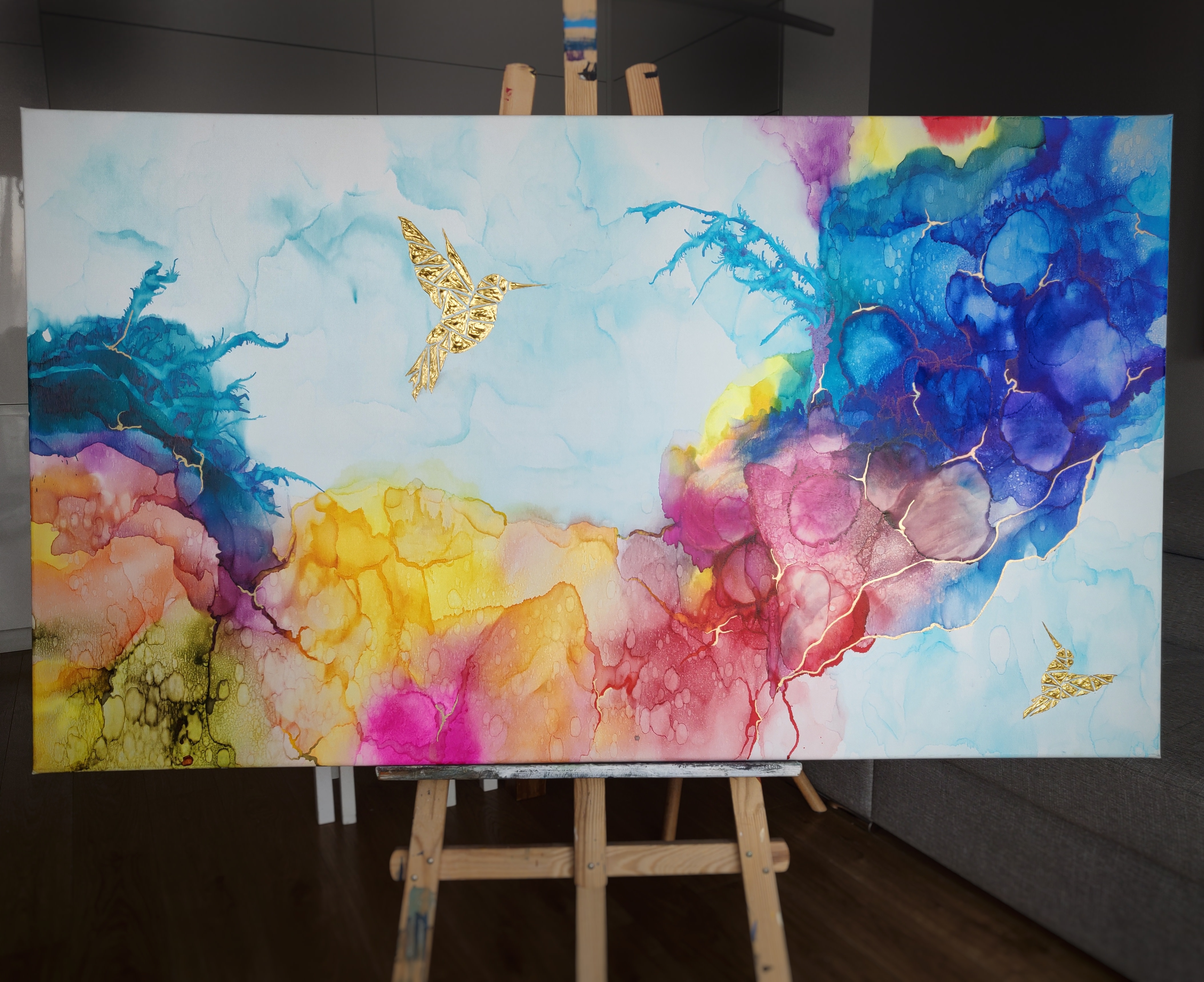 Kolibry w tęczowej mgle IX