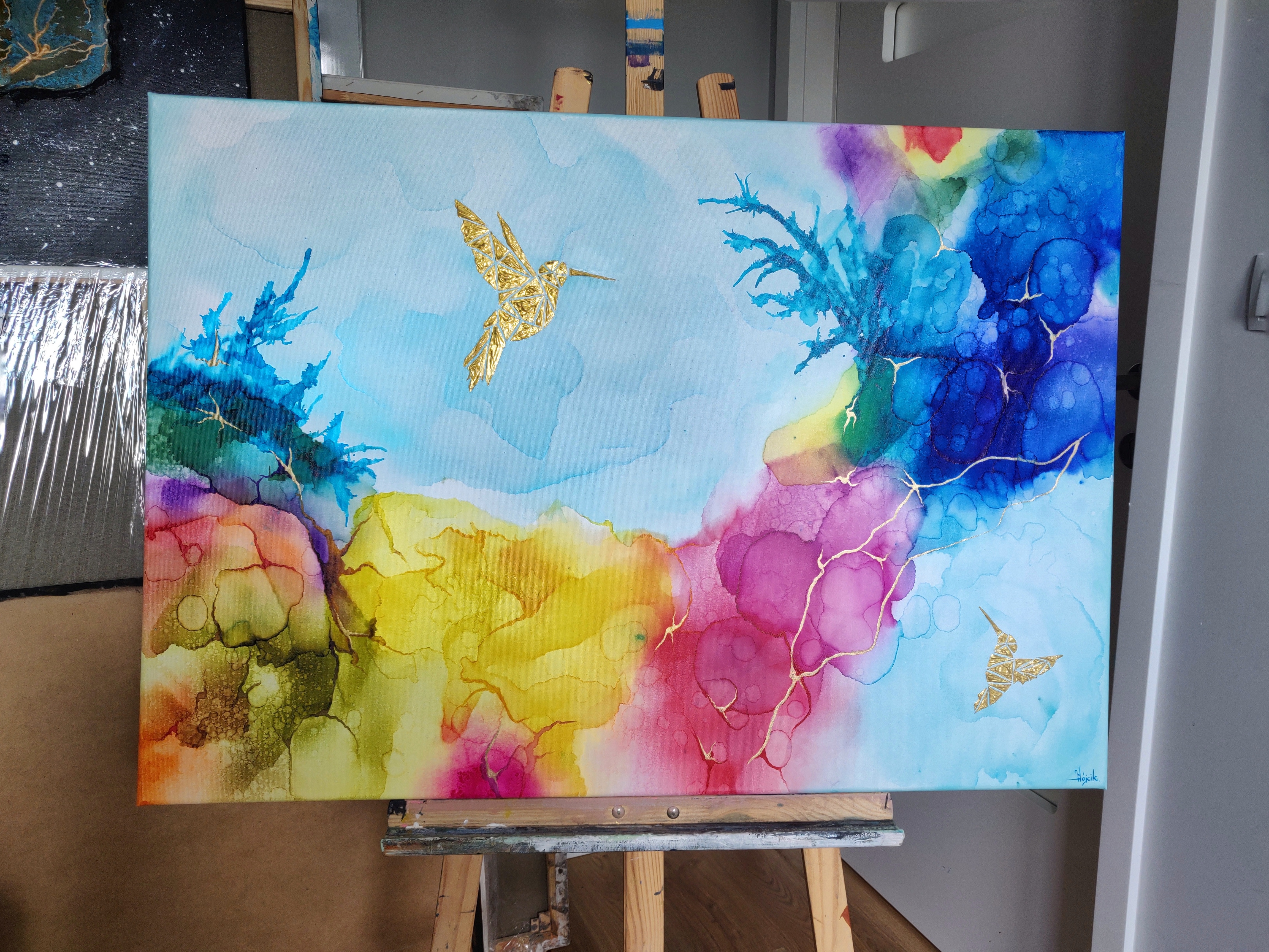 Kolibry w tęczowej mgle IV