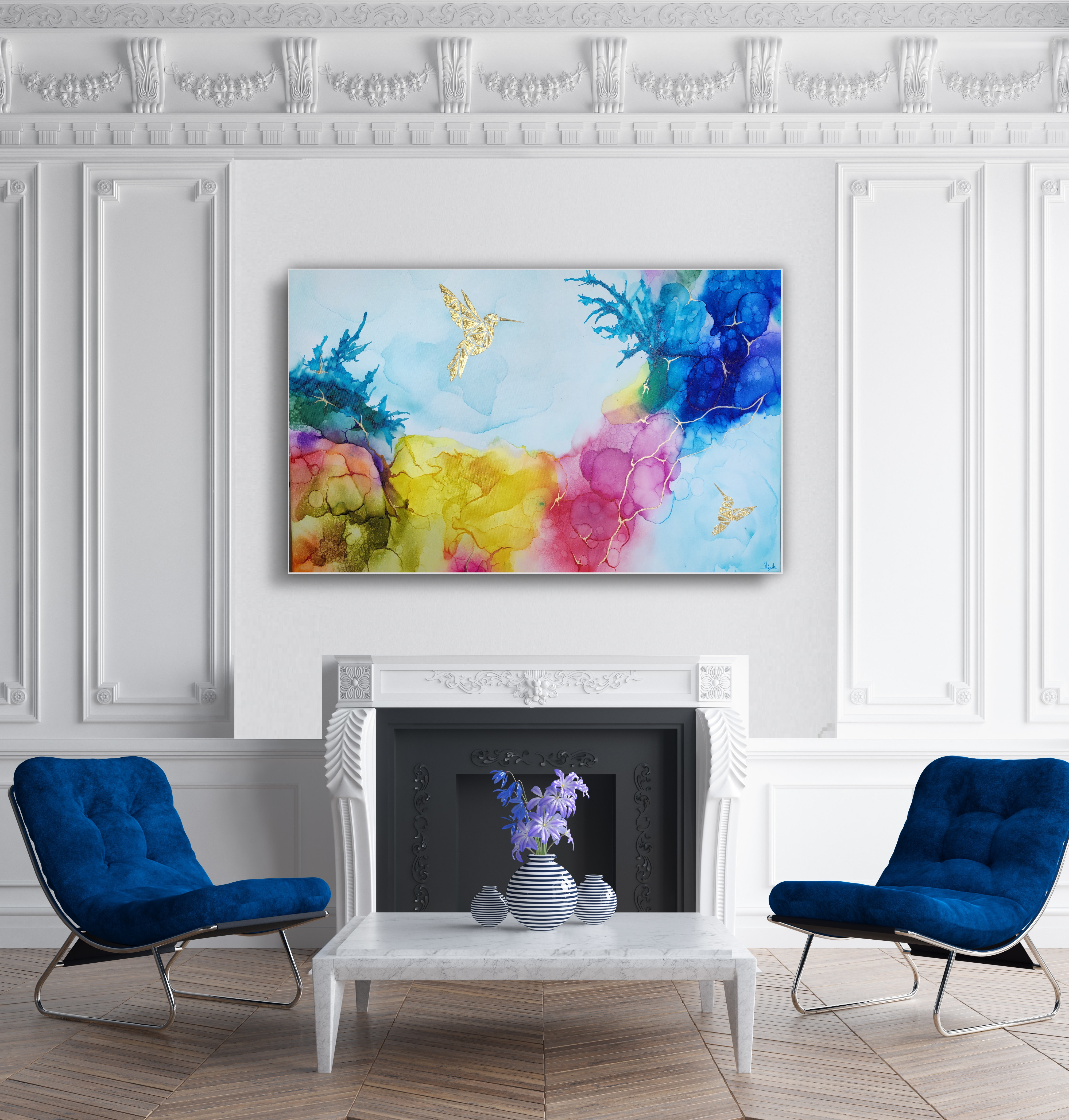 Kolibry w tęczowej mgle IV